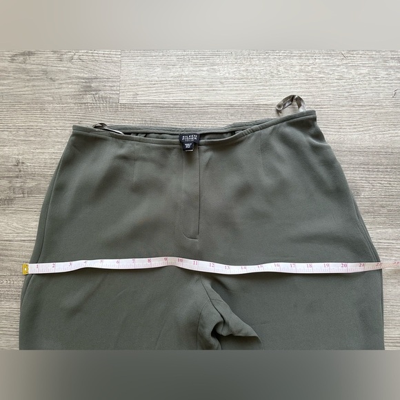 Eileen Fisher Washable Silk Georgette
Crepe Wide Leg Pants  Sz M petite Elastic - Picture 4 of 8